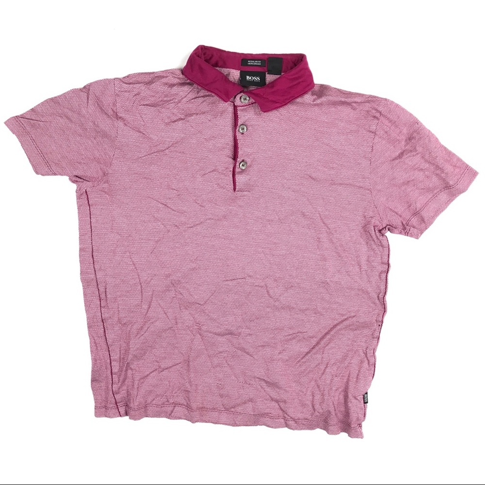 Hugo Boss‎ Regular Fit Mercerised Polo Pink 54